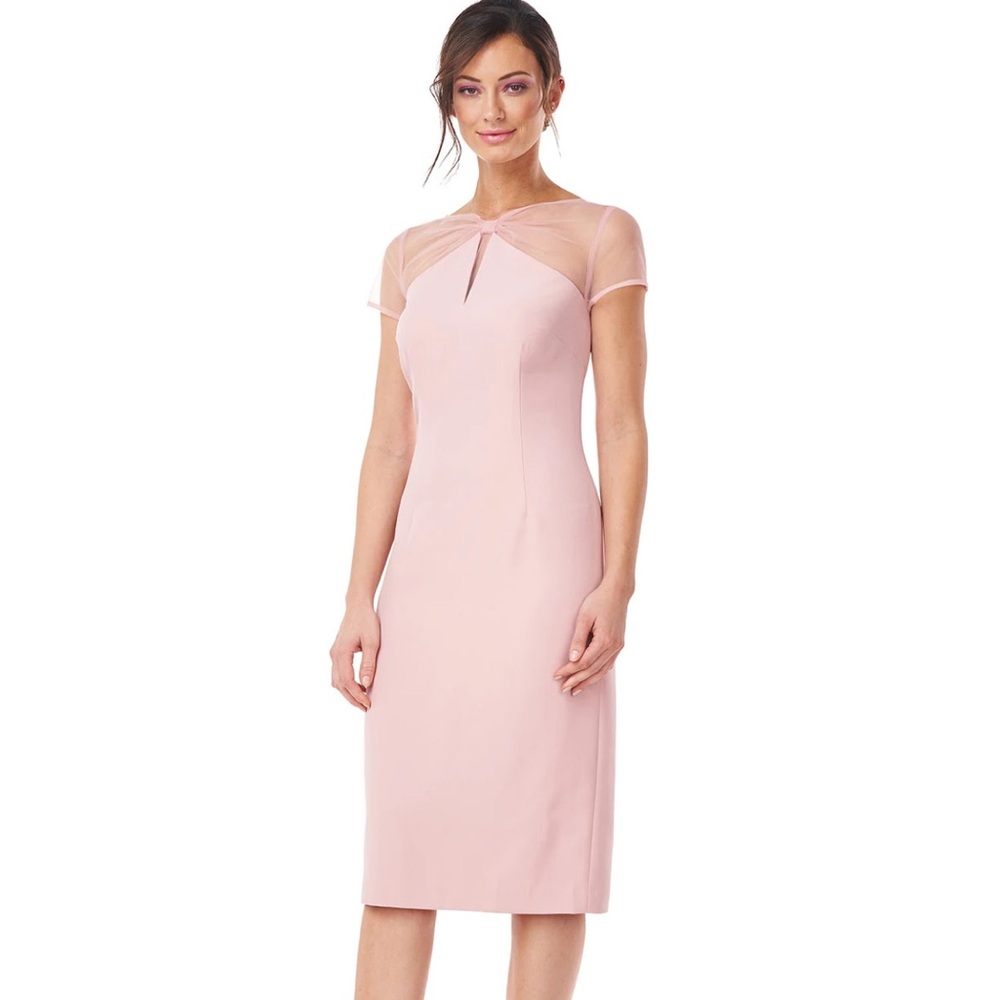 JS collection Karina bow blush pink dress 0